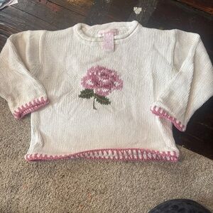 Ring around the Rosie flower sweater size 4T